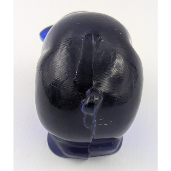Heisey by Imperial Glass Cobalt Blue Pig Sow Figurine - CHIPPED - Picture 4 of 10